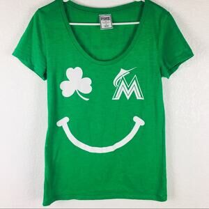 Pink Victoria Secret green shirt size Large